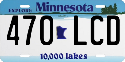 MN license plate 470LCD