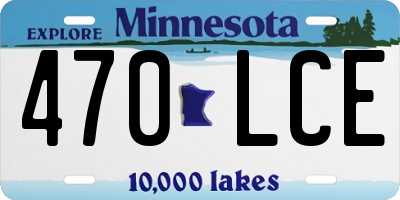 MN license plate 470LCE