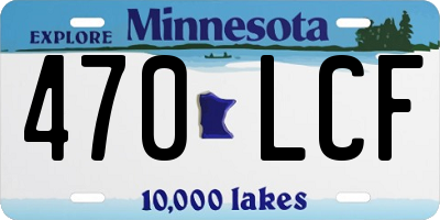 MN license plate 470LCF