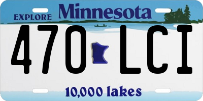 MN license plate 470LCI