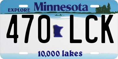 MN license plate 470LCK