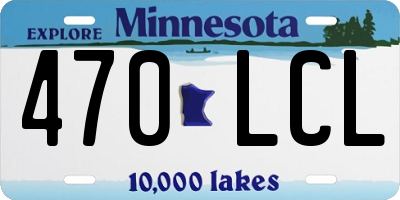 MN license plate 470LCL