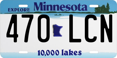 MN license plate 470LCN