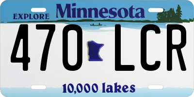 MN license plate 470LCR