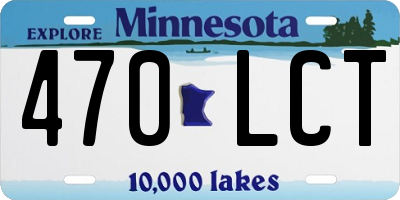 MN license plate 470LCT