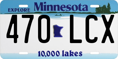 MN license plate 470LCX