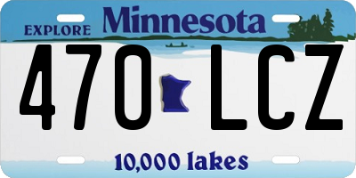 MN license plate 470LCZ