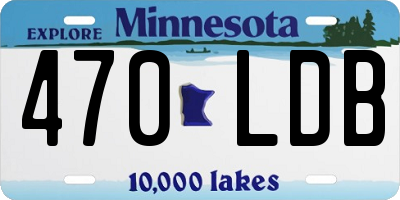 MN license plate 470LDB