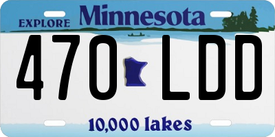 MN license plate 470LDD