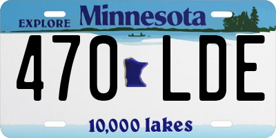 MN license plate 470LDE