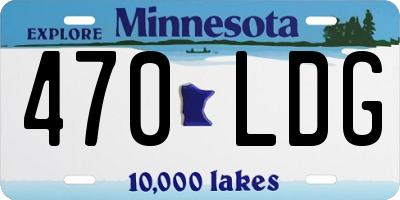 MN license plate 470LDG
