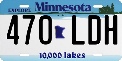 MN license plate 470LDH