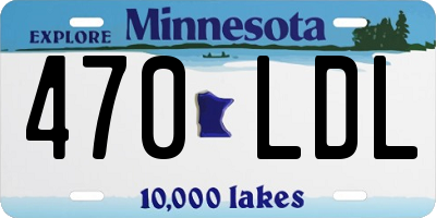 MN license plate 470LDL