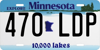 MN license plate 470LDP