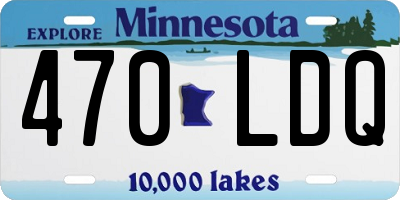 MN license plate 470LDQ