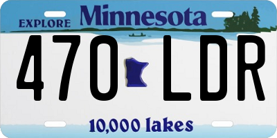MN license plate 470LDR