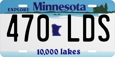MN license plate 470LDS