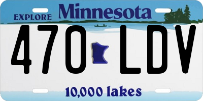 MN license plate 470LDV