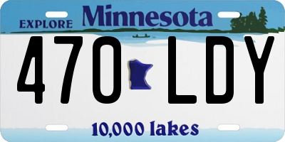 MN license plate 470LDY
