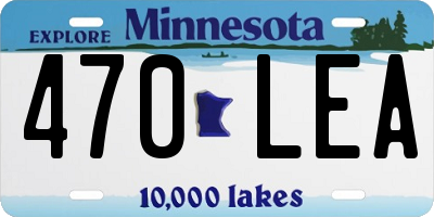 MN license plate 470LEA