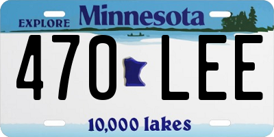 MN license plate 470LEE