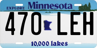 MN license plate 470LEH