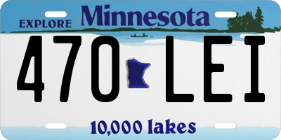 MN license plate 470LEI