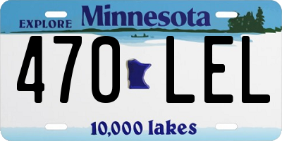 MN license plate 470LEL