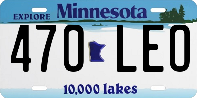 MN license plate 470LEO
