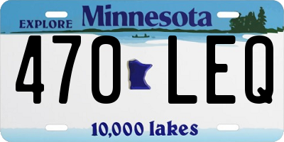 MN license plate 470LEQ