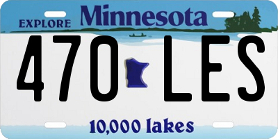 MN license plate 470LES