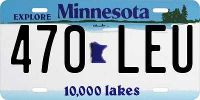 MN license plate 470LEU