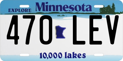 MN license plate 470LEV