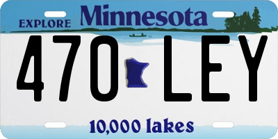 MN license plate 470LEY