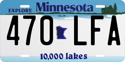 MN license plate 470LFA