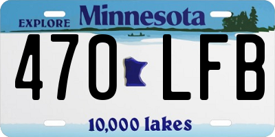 MN license plate 470LFB