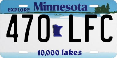 MN license plate 470LFC