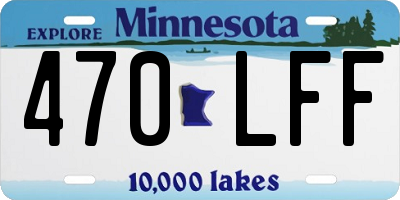 MN license plate 470LFF
