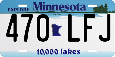 MN license plate 470LFJ