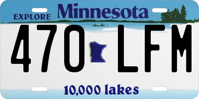 MN license plate 470LFM