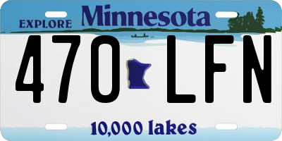 MN license plate 470LFN