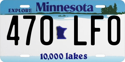 MN license plate 470LFO