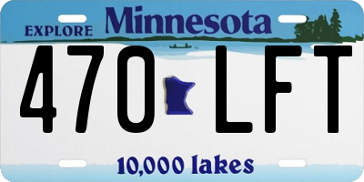 MN license plate 470LFT