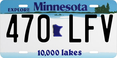 MN license plate 470LFV