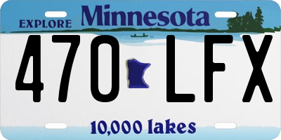 MN license plate 470LFX