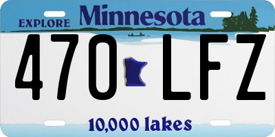 MN license plate 470LFZ
