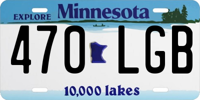 MN license plate 470LGB