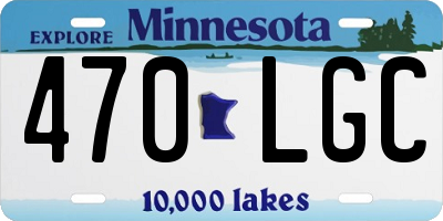 MN license plate 470LGC