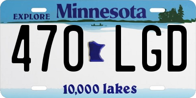 MN license plate 470LGD