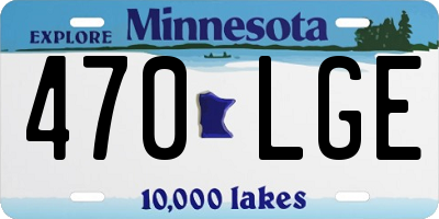 MN license plate 470LGE